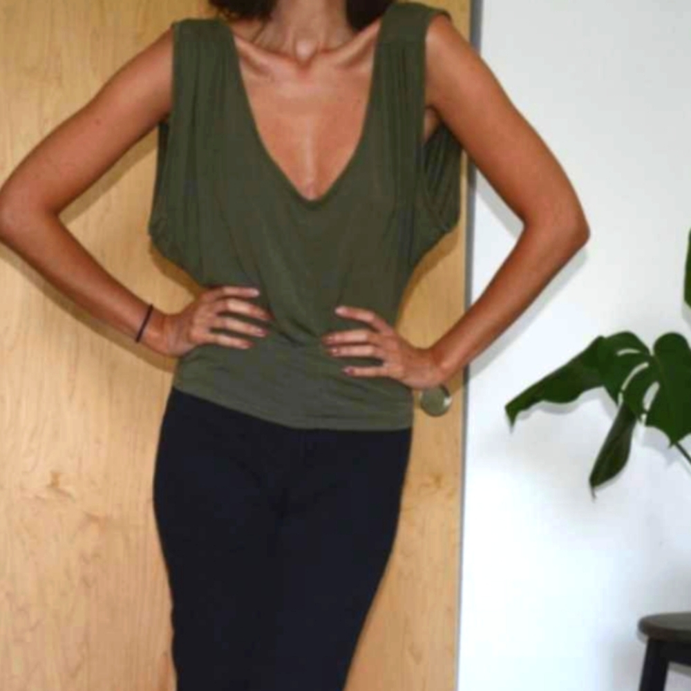 Green tank top